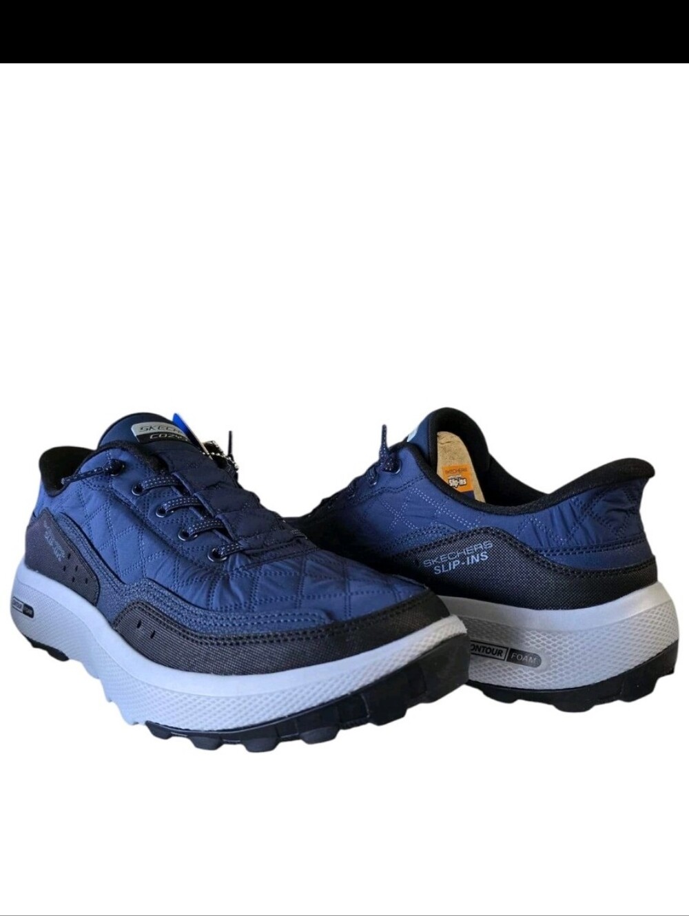 Skechers Men's Slip-Ins Navy/Black | Cozy Fit & Hands-Free Hands-free, Vegan, Me - Picture 3 of 9